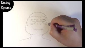 How to draw ninja turtles, Donatello, Как нарисовать черепашек ниндзя