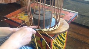 Плетение корзины из лозы.Ч.2.Верёвочка в 3 прута.