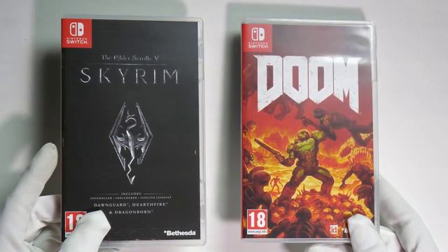 NINTENDO SWITCH LIMITED EDITION Распаковка и геймплей ( Skyrim, Doom ). смотреть онлайн