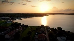 Roskilde. DENMARK. Drone Flight. 4k.