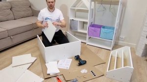 Верное видео по сборке "Стеллаж детский для книг и игрушек Монтессори"