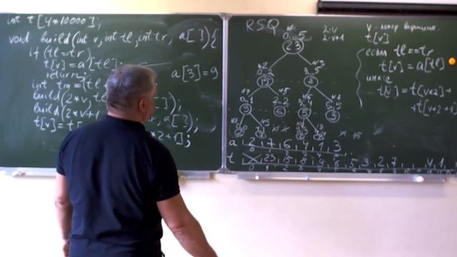 RSQ, RMQ Дерево отрезков. Факультатив Hard&Heavy по понедельникам и пятницам. смотреть онлайн