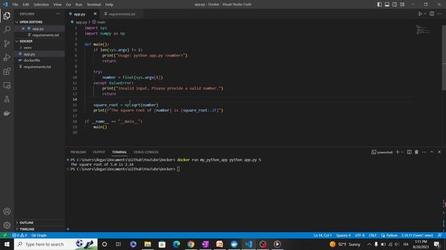 How to build a docker image of a python application