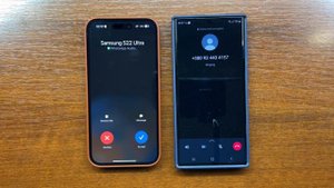 iPhone 14 ProMax vs Samsung S22 Ultra Zangi & WhatsApp Incoming & Outgoing Calls. iOS 16, Android 1