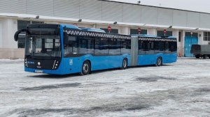 Сочленённый автобус КАМАЗ — испытания в Москве