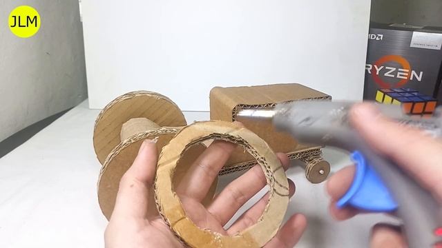 Como hacer un tractor con remolque en cartón | sencillo de hacer - 100% potente y funcional смотреть онлайн