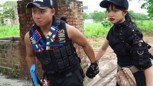 LTT Films : Special Forces Silver Flash Nerf Guns Fight Crime Group Tiger Mask Bandits