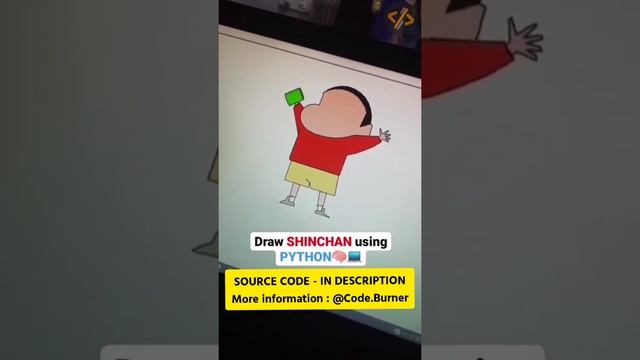 How to draw shinchan in python turtle | Python Turtle project #4