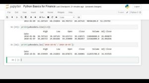 python basics for Stock Market