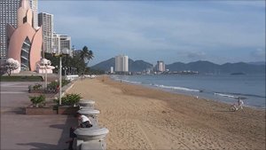 Пляж в Нячанге, видео у Лотоса, Вьетнам зимой