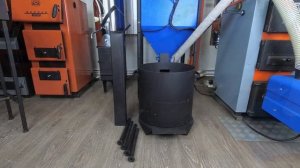 Усиленная печь 3 мм для казана 12 л с трубой дымохода и заслонкой (Очаг Наманган)