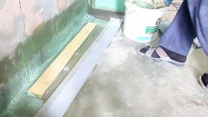 Установка душевого трапа , в душевой кабине
