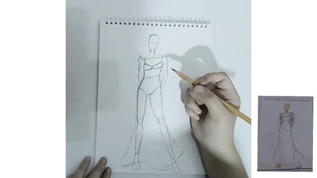 (LESSON 2) Fashion illustration DRESS ??/(Онлайн,бесплатный "УРОК 2" ?)Фэшн иллюстрация?