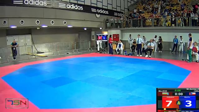 1030-Machu, Jan CZECH TEAM (CZE) vs Kobakov, Dimitar TAEKWONDO CLUB RAMUS (BUL) 6-15 смотреть онлайн