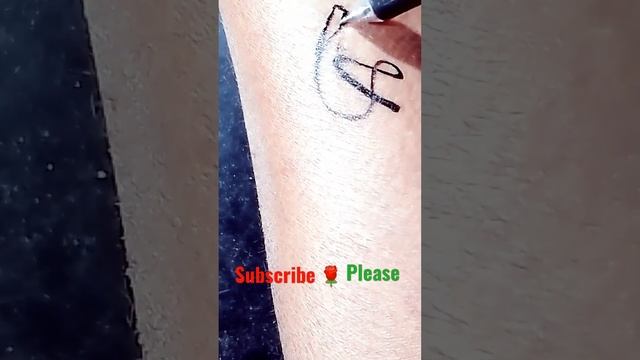 temporary tattoo//English alphabet//#shorts //#handwriter 22//