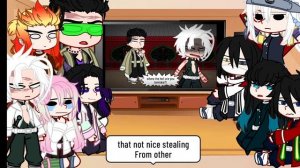 | Hashira React to "giyuu steal Sanemi Haori" Demon giyuu | Kny/Ds | Reaction Video | Requested |