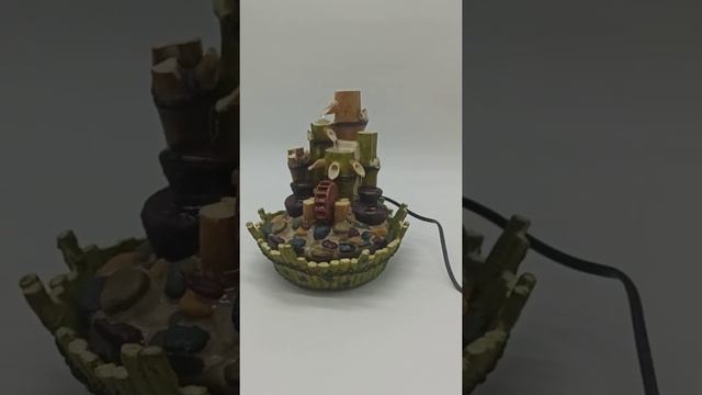 Фонтан интерьерный  / увлажнитель воздуха 21 см ElffDecor Японский садик Бамбуковый каскад