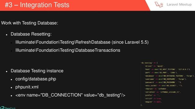 Testy dymne, integracyjne i jednostkowe w Laravel - Kamil Piętka, DevPark смотреть онлайн