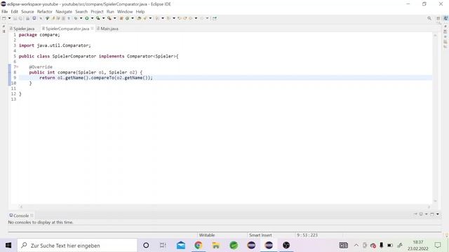 Comparable und Comparator in Java | Java Tutorial für Fortgeschrittene