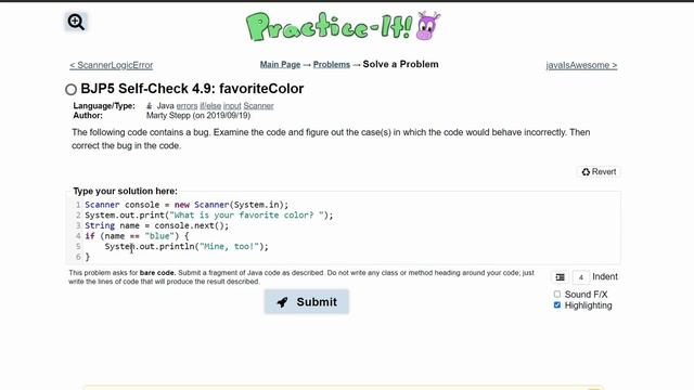 Java Practice It || 4.9 favoriteColor || if/ else statement, input, scanner, errors смотреть онлайн