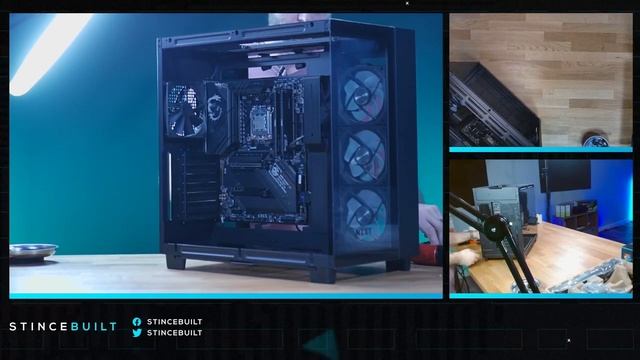 NZXT H9 FLOW RTX 4080 + 7800X3D PC BUILD! Lian Li strimmer! смотреть онлайн