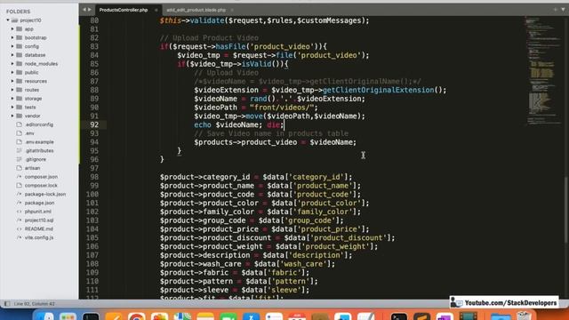 Laravel 10 Tutorial #51 | Manage Products (VIII) | Add/Delete Product Video | Retain Product Detail
