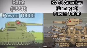 бой.Ратте против КВ 6,КВ 44 патриот и КВ 44М