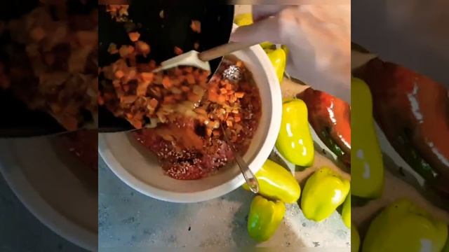 ФАРШИРОВАНЫЙ ПЕРЕЦ!!!ОБАЛДЕННО ВКУСНЫЙ РЕЦЕПТ!!ПАЛЬЧИКИ ОБЛИЖИШЬ!Готовлю Двойную Порцию!