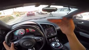 Manual AUDI R8 V8 - POV DRIVE!!! (Loud Exhaust!) Best Sounding V8?