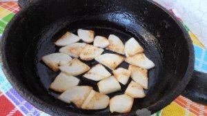 Жареный дайкон с картофелем
