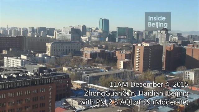 Todays Air in Beijing 12042015 PM2.5 AQI 56 Moderate - 11AM
