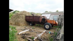 Возим сено на самодельной мега машине Самодельная техника! Homemade machine from a combine harvester