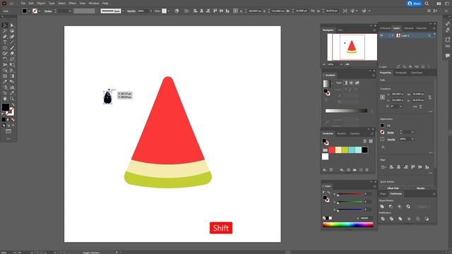 РИСУЕМ 3D АРБУЗ ЗА СЕКУНДЫ В ADOBE ILLUSTRATOR смотреть онлайн