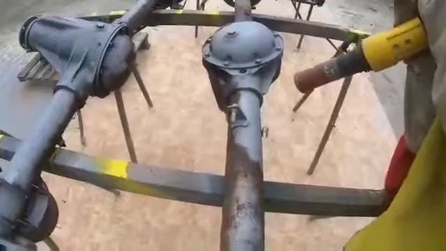 Пескоструйная обработка мостов и навесов оборудования автомобиля ! смотреть онлайн