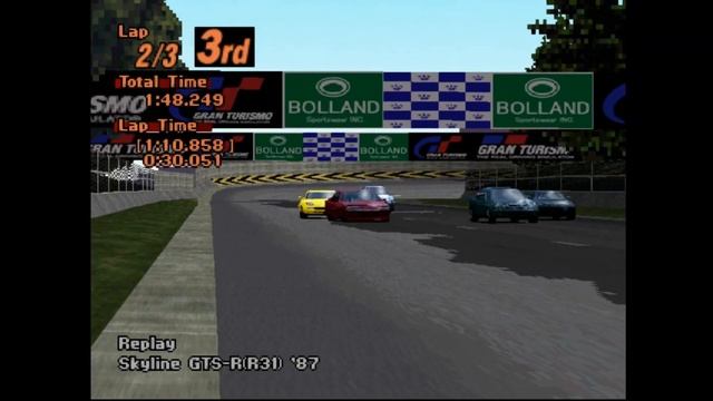 Gran Turismo 2 Nissan Skyline GTS_R(R31) '87 rematch S2000 High Speed Ring replay смотреть онлайн