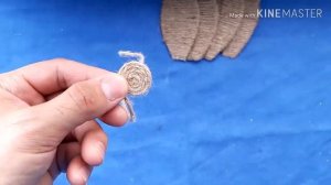 Поделки из джута и кофе. Цветок из джута и картона - 1 Часть