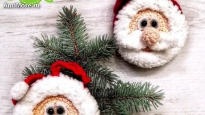 Амигуруми: схема Дед Мороз - Санта Клаус. Игрушки вязаные крючком.