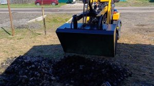 мини погрузчик. первая работа .