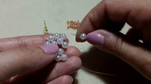 Pearls earrings. Жемчужные серьги. DIY