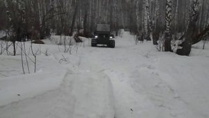 Вездеход Сибиряк. Лес. Весна.