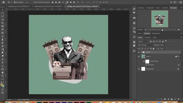 How to make Collage Art in  Photoshop إزاي تعمل كولاج ارت