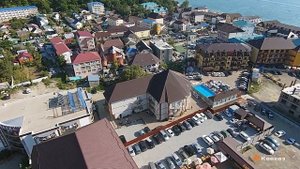 Гостиница "Релакс" в п. Новомихайловский. Аэросъемка