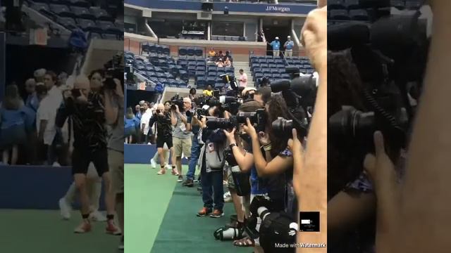 AJ Mitchell arriving for Arthur Ashe Kids Day to perform for the opening day of US Open