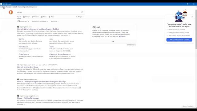 Browser in python | project on github