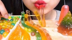 ASMR RAINBOW JELLY DESSERTS MUKBANG 무지개 젤리 디저트 먹방 아이스크림 이팅사운드 レインボーデザート 彩虹甜点 POSTRE मीठा व्यंजन