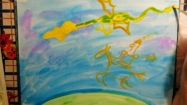 Как нарисовать Дракошу и богатыря. смотреть онлайн