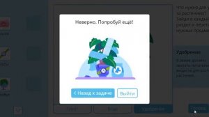 Что нужно для ухода за растением? Зайди в каждый раздел и перетяни нужные предметы. Домашний любиме