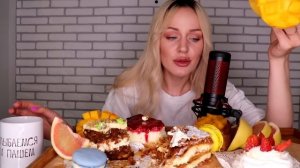 MUKBANG | Сладости, чаепитие, фрукты | Sweets, tea drinking, fruits не ASMR