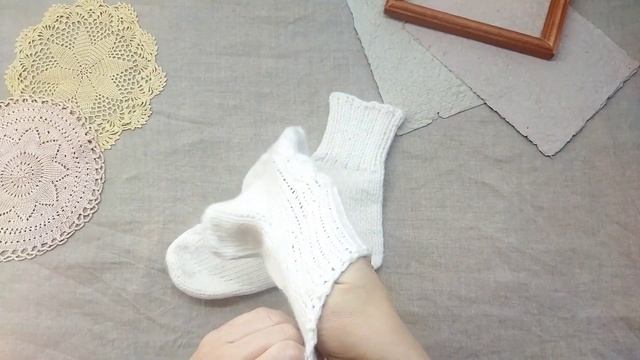 Носочки вязаные белые смотреть онлайн