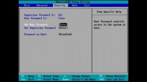 SETUP BIOS BOOT ON PASSWORD